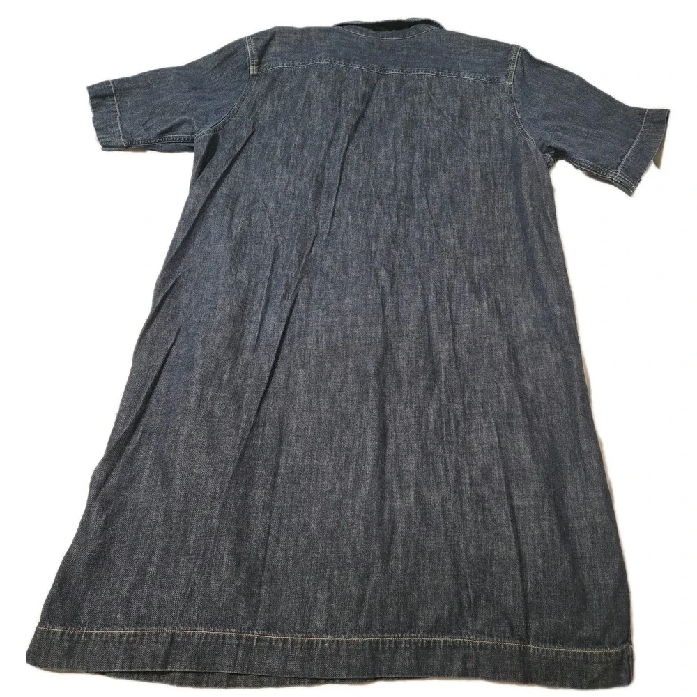 Lauren Ralph Lauren Denim Midi Shift Dress Pockets Size XL - Picture 5 of 7